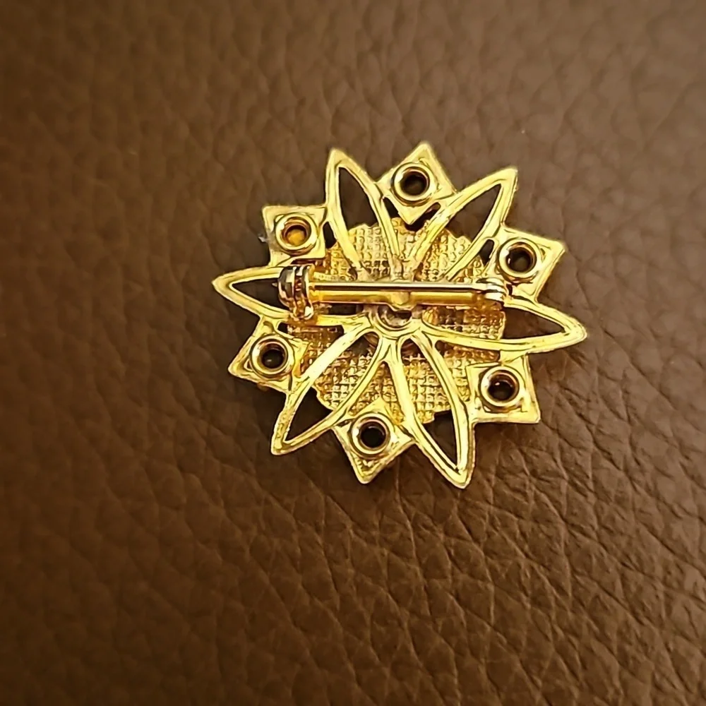 Vintage Order of Pythian Sisters PFLE Enamel Lapel Hat Pin with Crystals